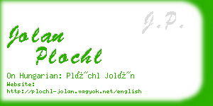 jolan plochl business card